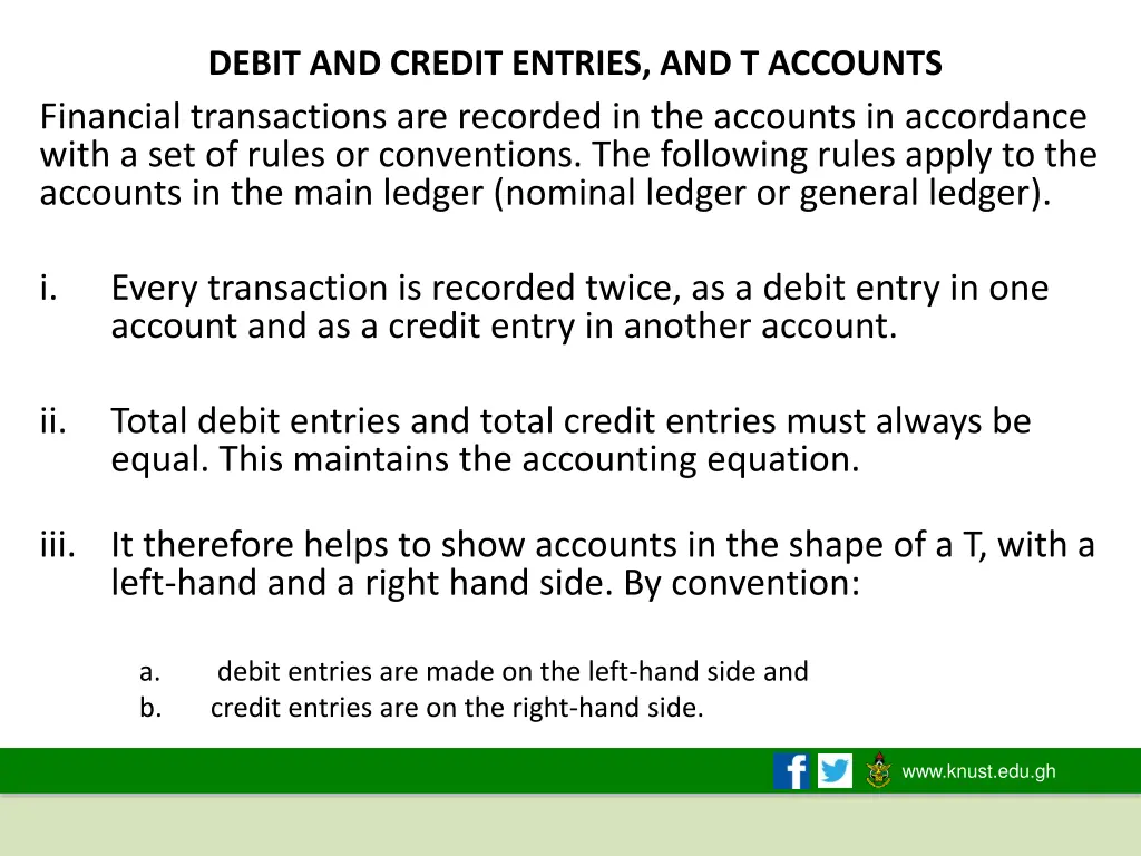 debit and credit entries and t accounts