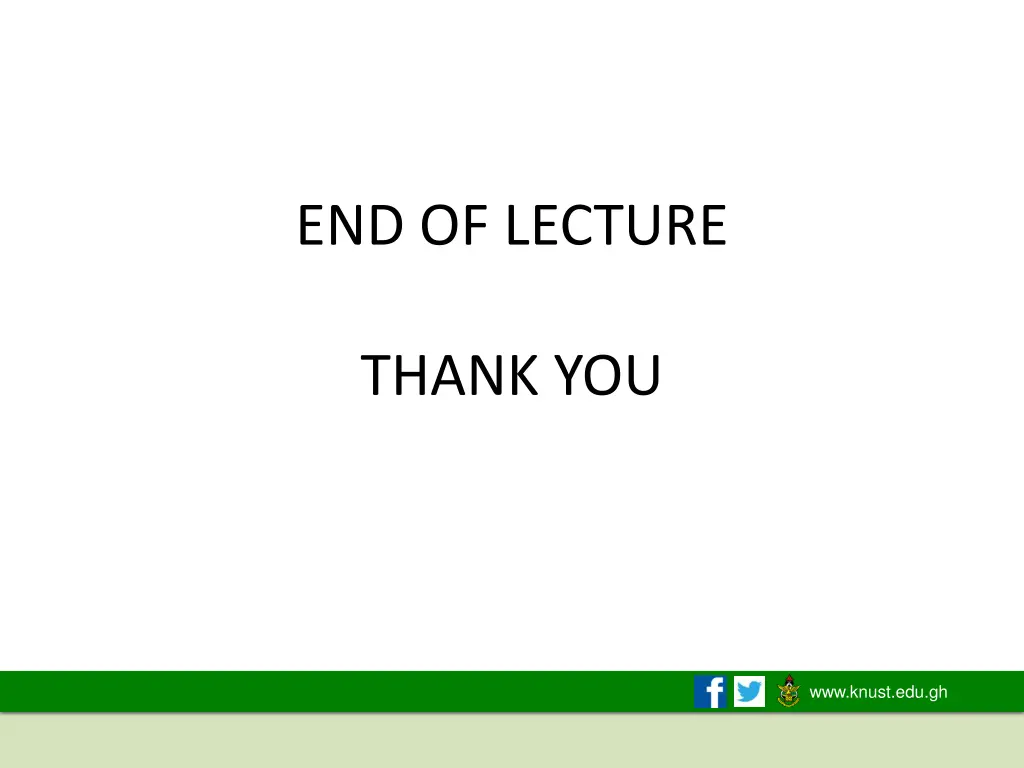 end of lecture