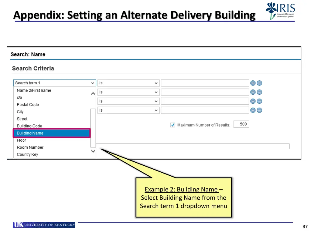 appendix setting an alternate delivery building 3