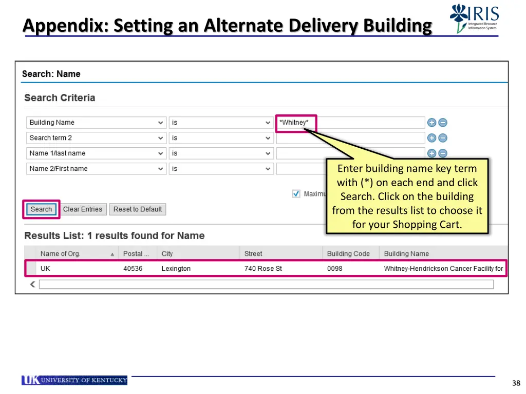 appendix setting an alternate delivery building 4