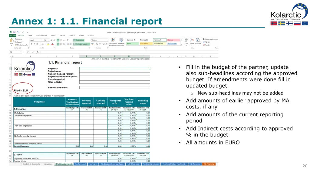 annex 1 1 1 financial report