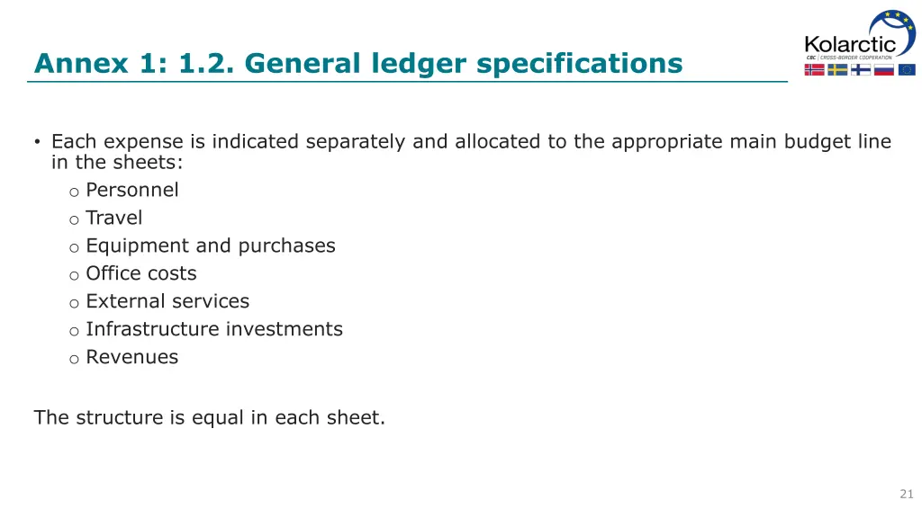 annex 1 1 2 general ledger specifications