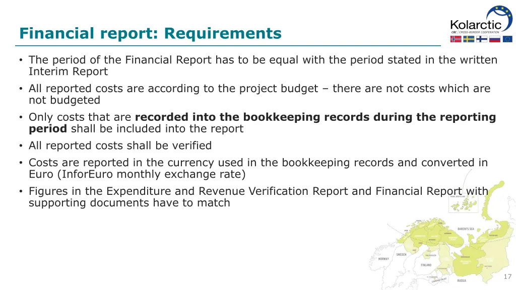 financial report requirements