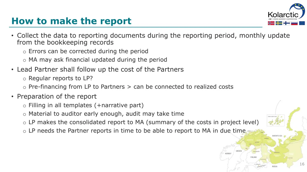 how to make the report