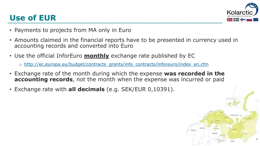 use of eur