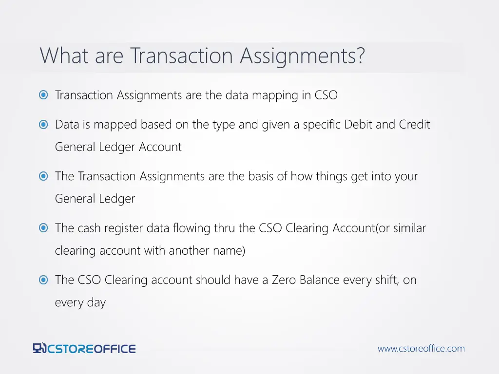 what are transaction assignments