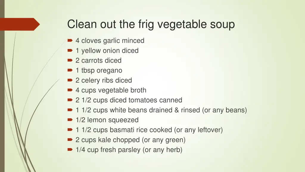 clean out the frig vegetable soup