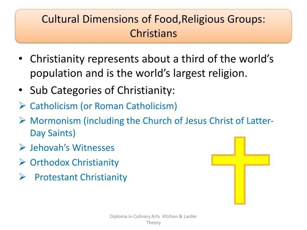 cultural dimensions of food religious groups 1