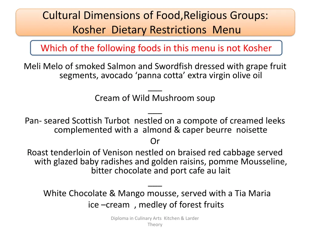 cultural dimensions of food religious groups 11