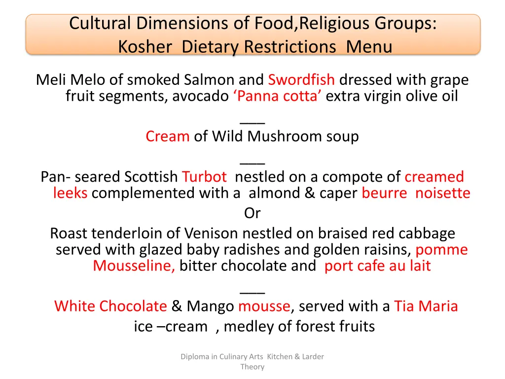 cultural dimensions of food religious groups 12