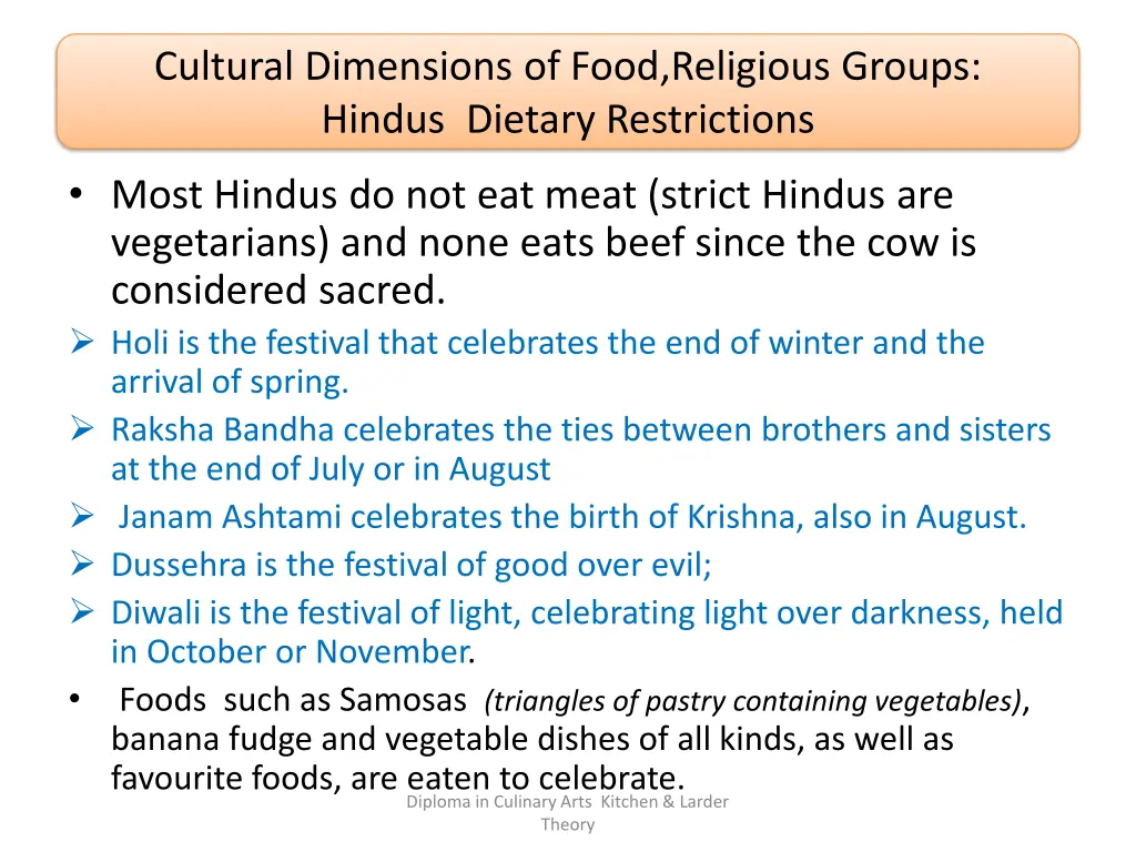 cultural dimensions of food religious groups 5