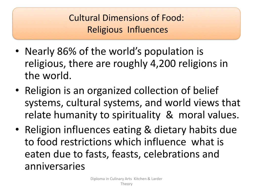 cultural dimensions of food religious influences 1