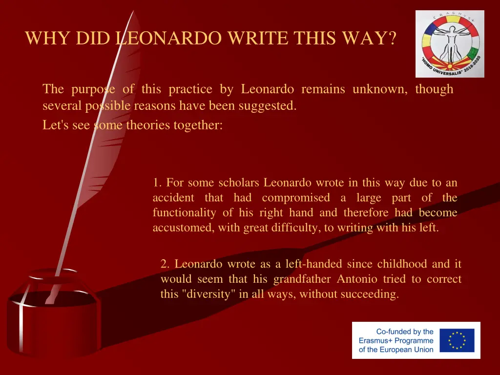 why did leonardo write this way