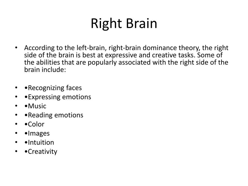 right brain