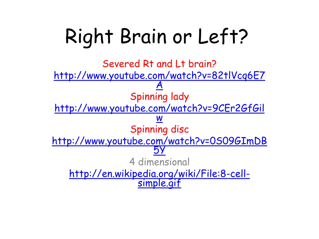 right brain or left