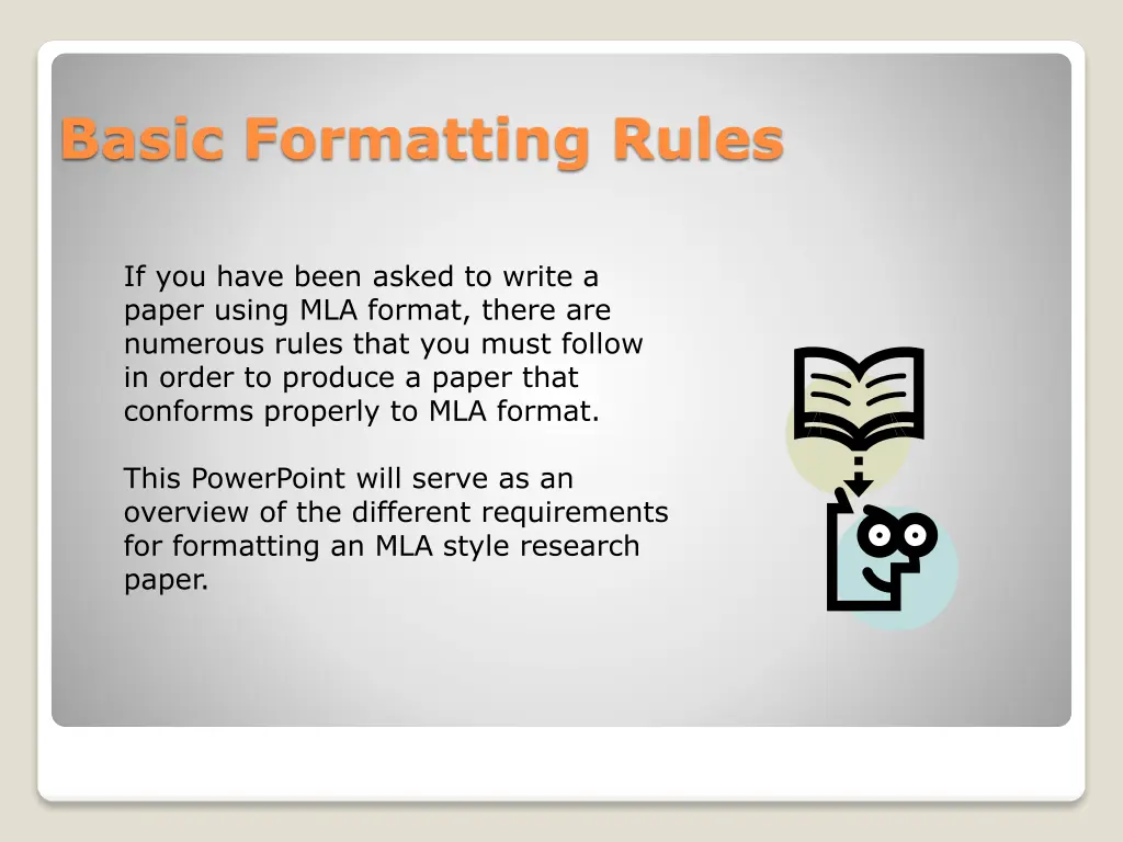 basic formatting rules