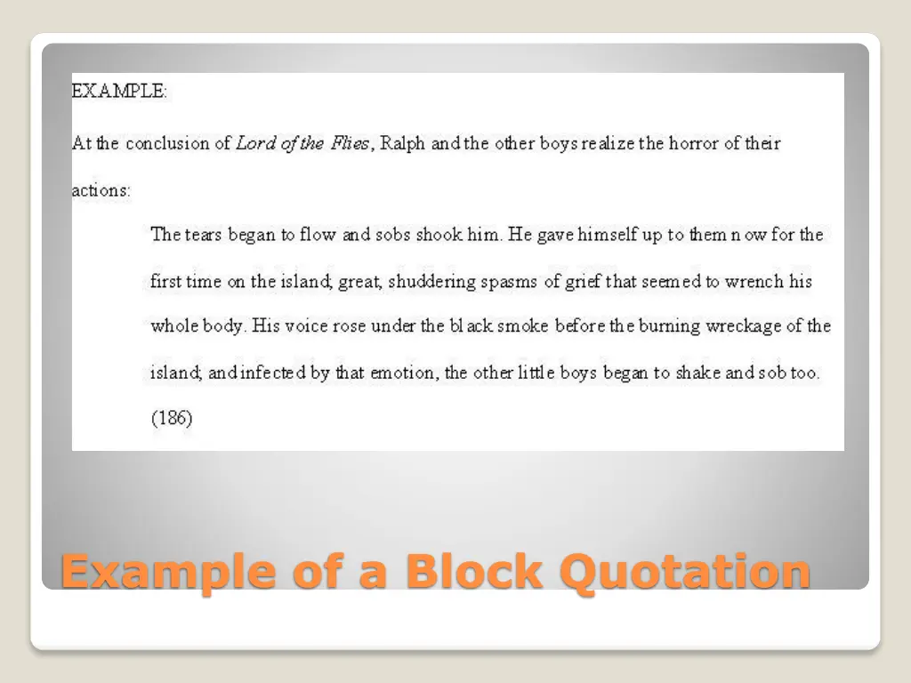 example of a block quotation