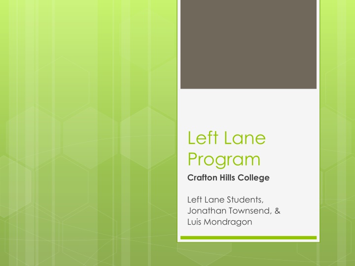 left lane program crafton hills college