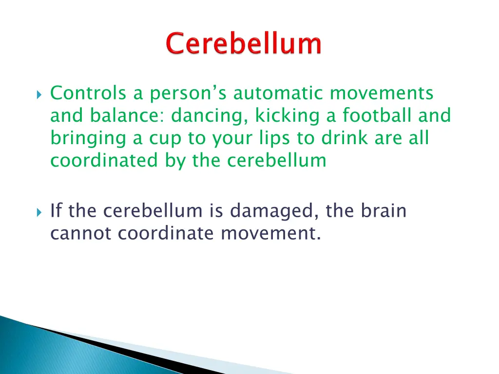 controls a person s automatic movements