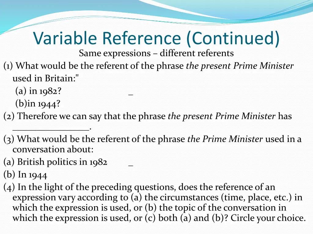 variable reference continued same expressions