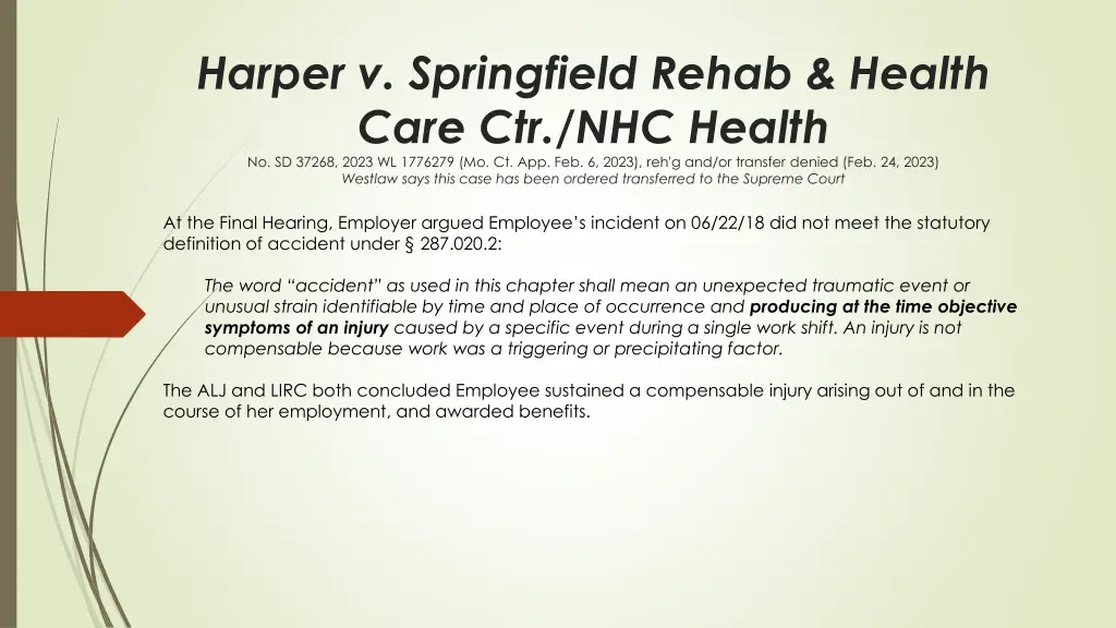 harper v springfield rehab health care 1