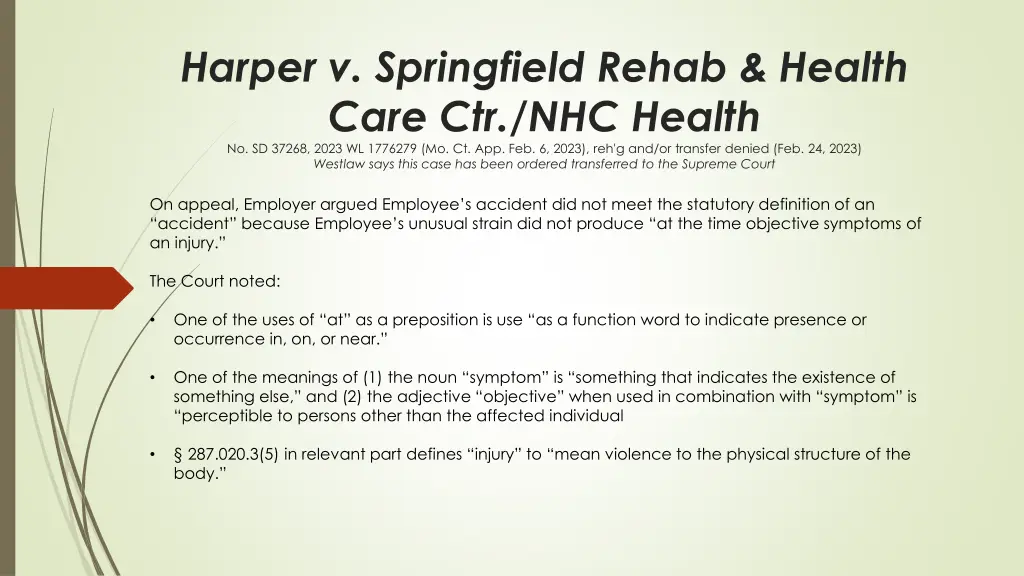 harper v springfield rehab health care 2