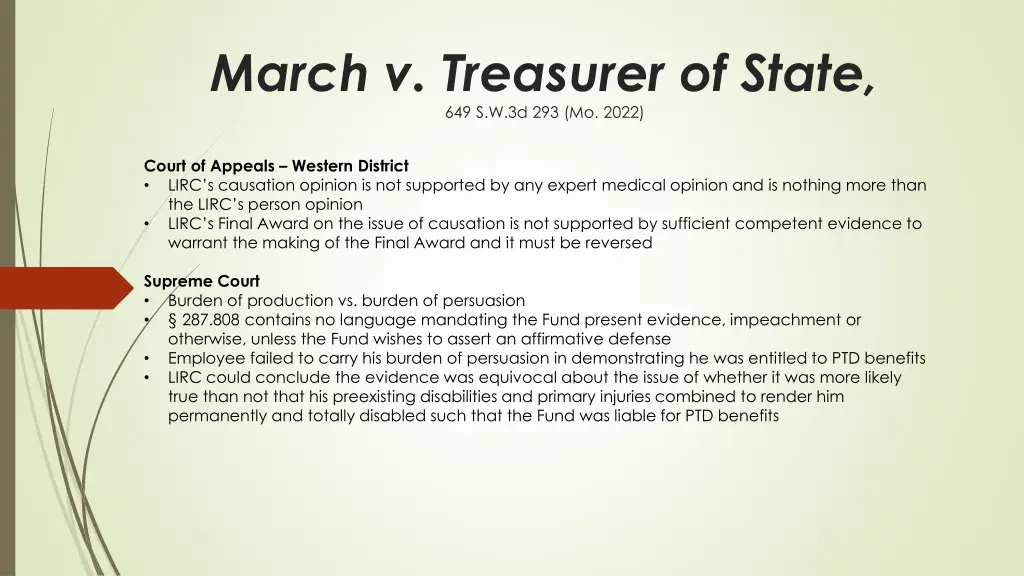 march v treasurer of state 649 s w 3d 293 mo 2022 2