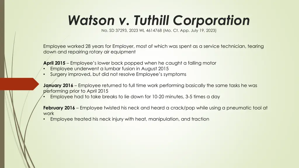 watson v tuthill corporation no sd 37293 2023