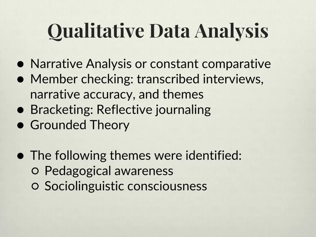 qualitative data analysis