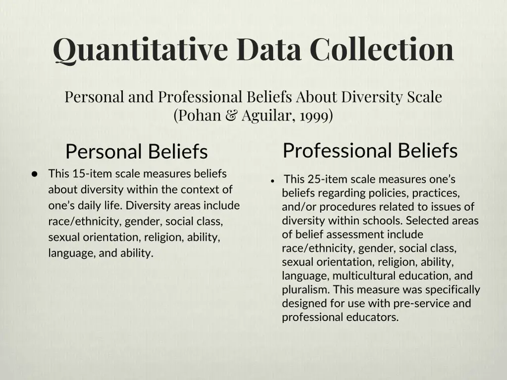 quantitative data collection