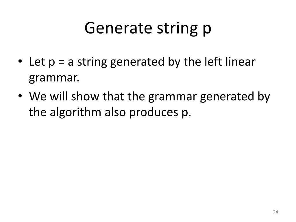 generate string p