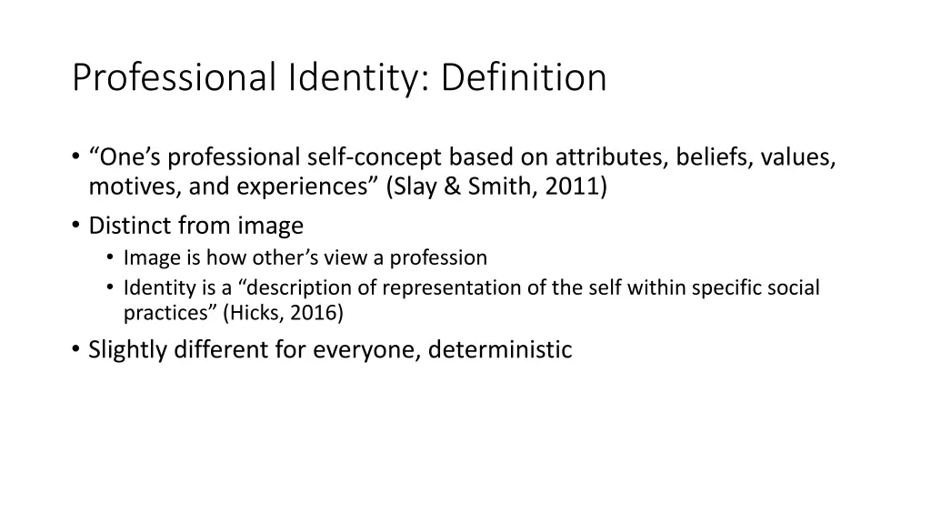 professional identity definition