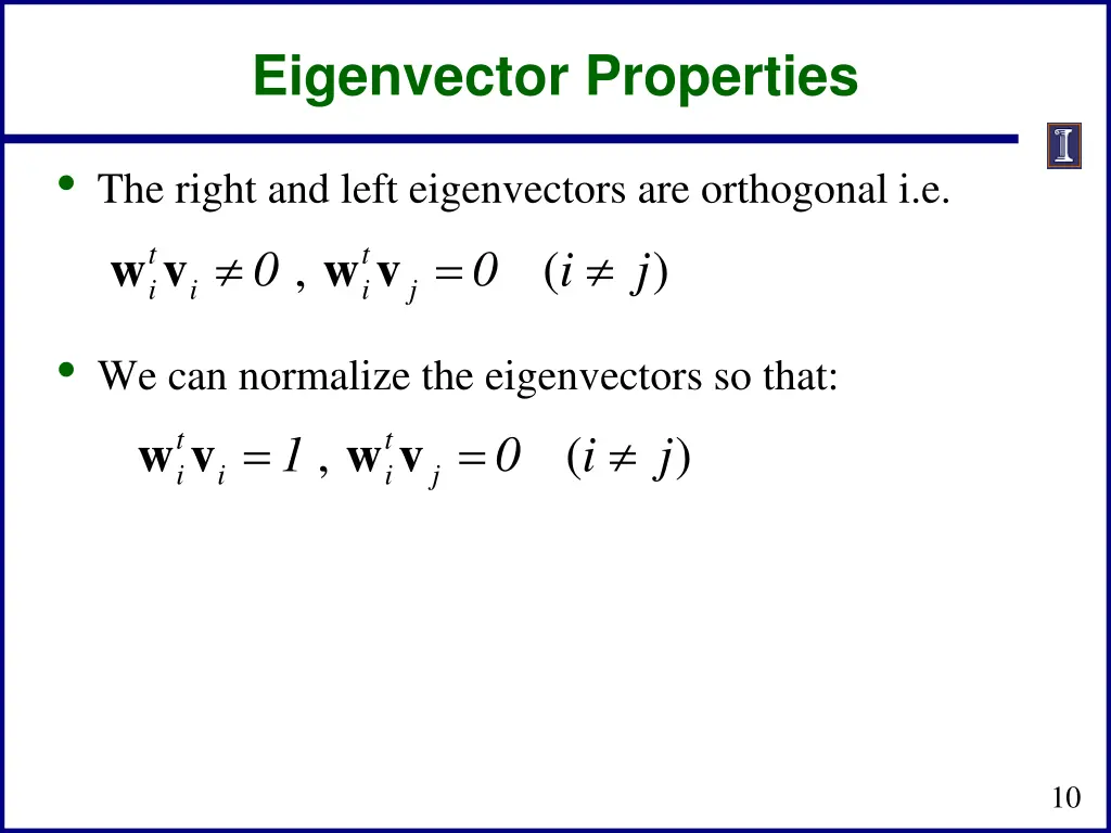 eigenvector properties