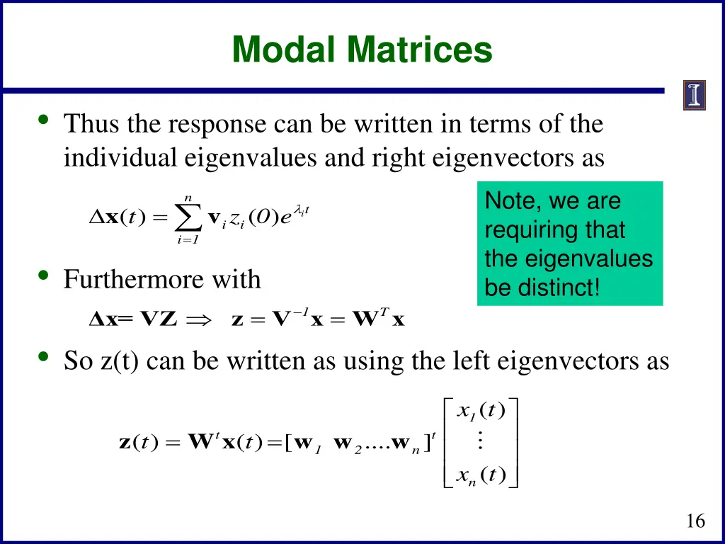 modal matrices 2