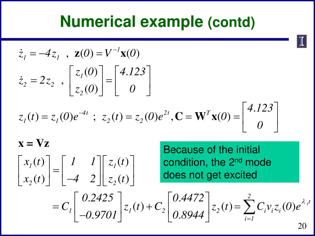 numerical example contd 1