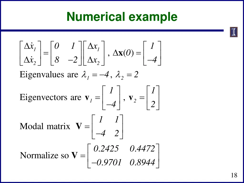 numerical example