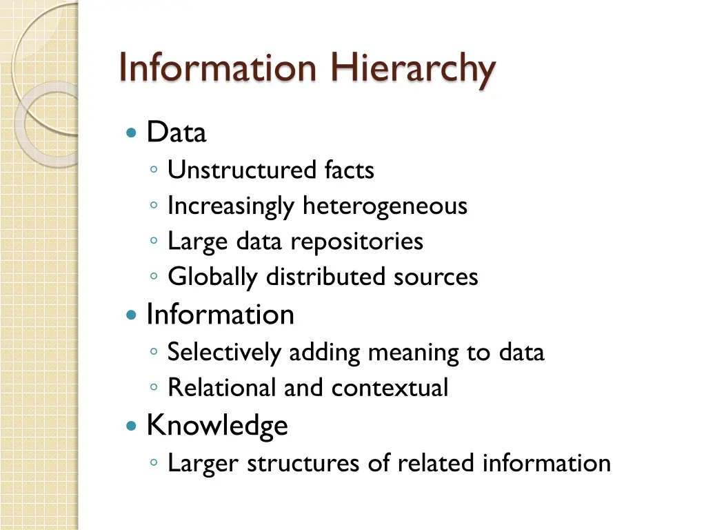 information hierarchy