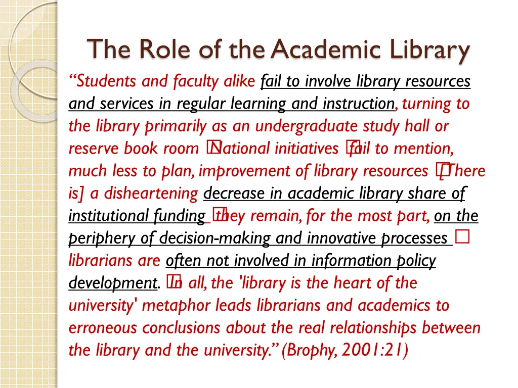 the role of the academic library students