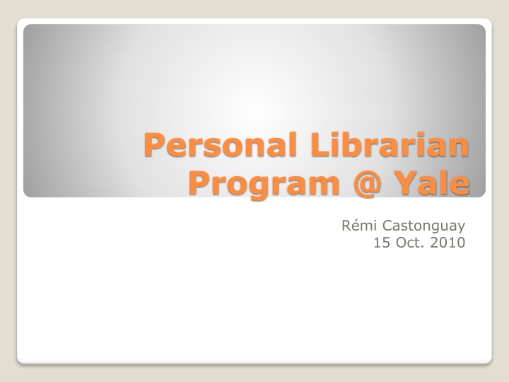 personal librarian program @ yale