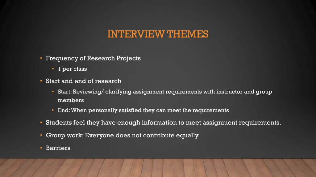 interview themes