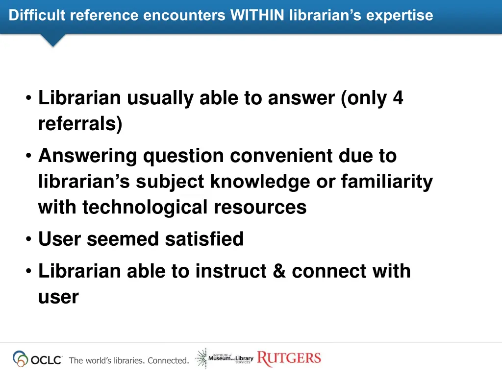 difficult reference encounters within librarian