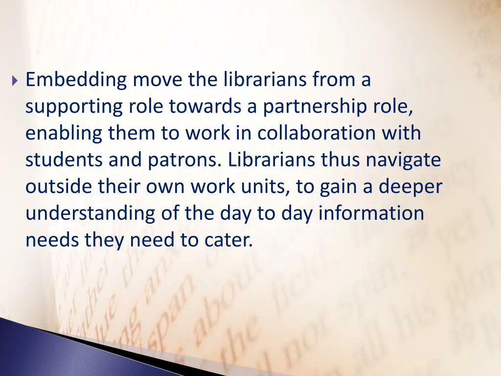 embedding move the librarians from a supporting