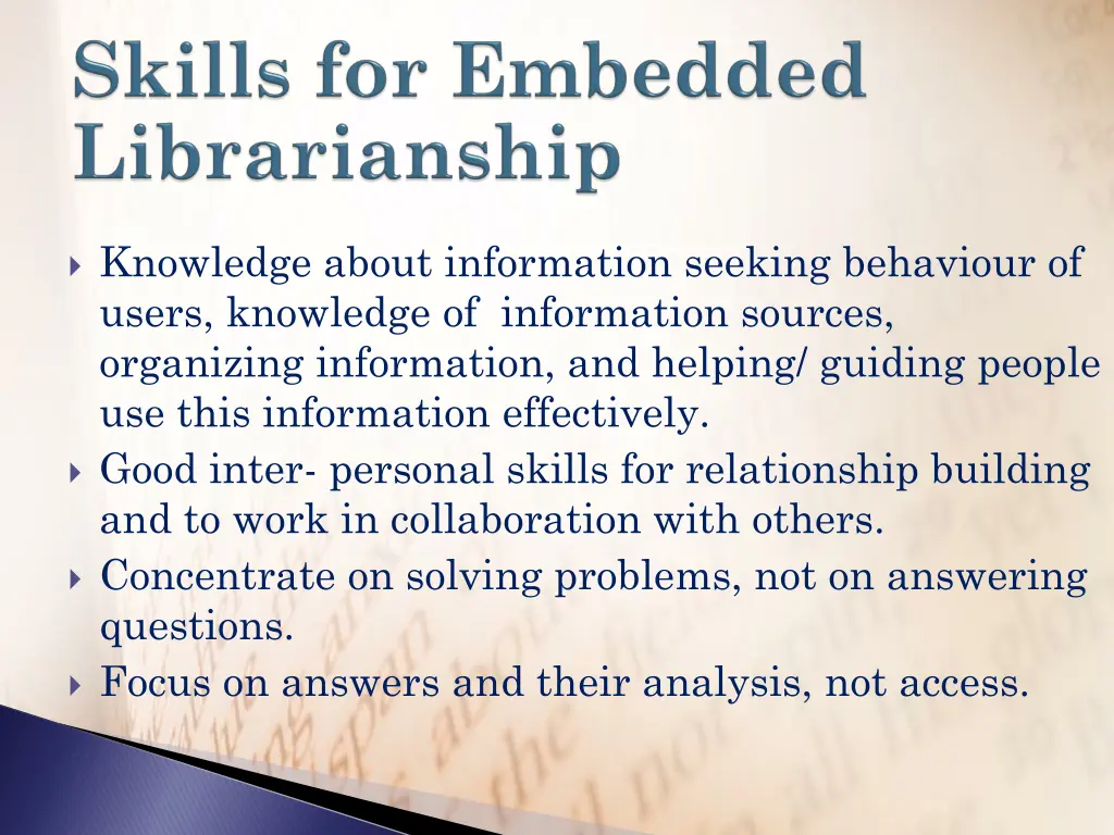 knowledge about information seeking behaviour