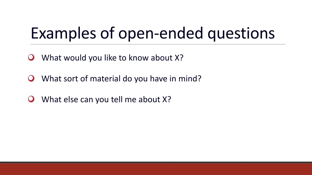 examples of open ended questions