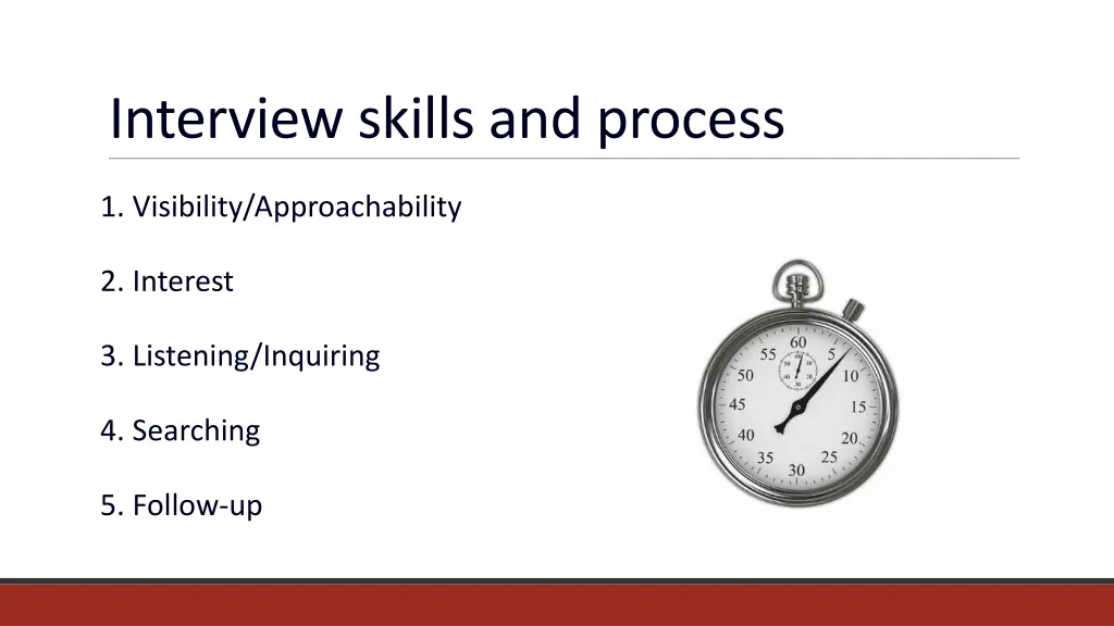 interview skills and process