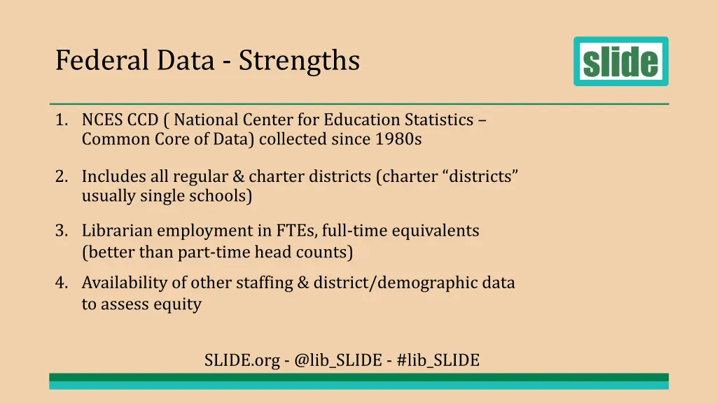 federal data strengths