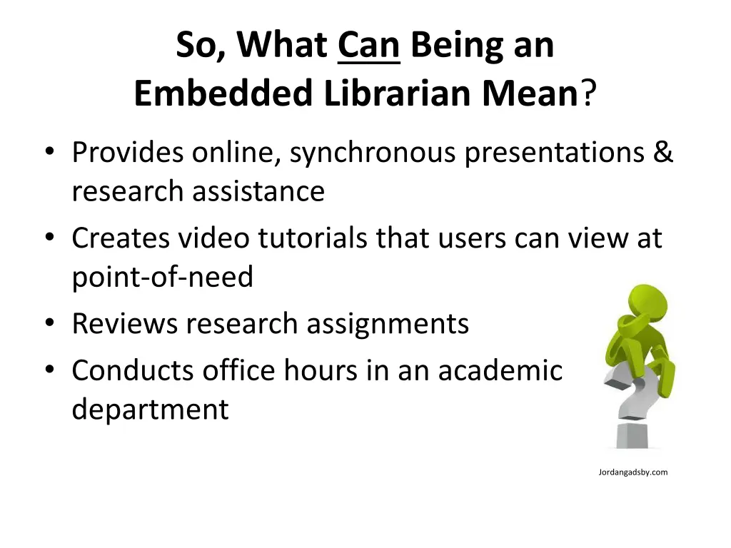 so what can being an embedded librarian mean