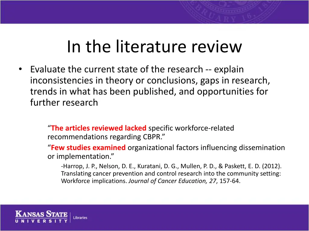 in the literature review 1