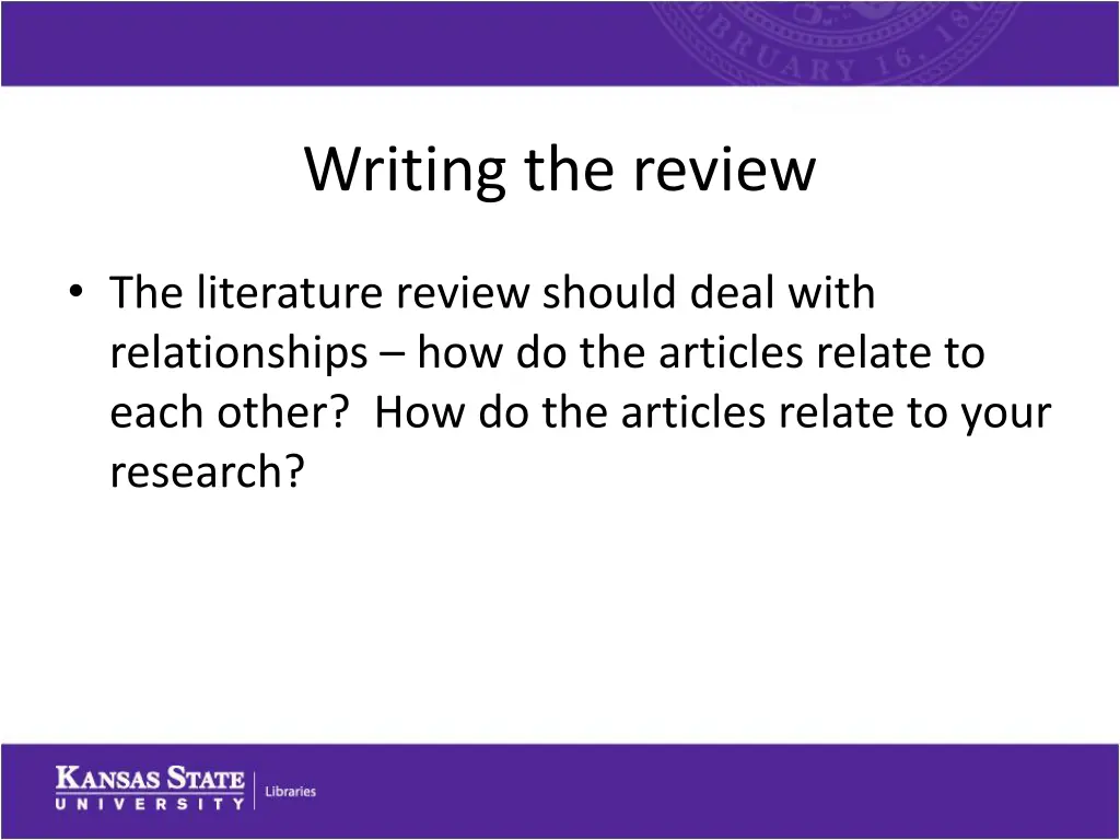 writing the review