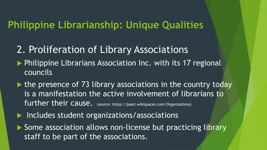 philippine librarianship unique qualities 1